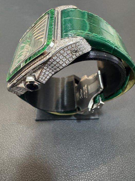 Cartier - Santos 100 - SANTOS 100XL 2656 custom diamonds, Sieraden, Tassen en Uiterlijk, Horloges | Heren