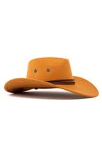 Cowboyhoed Caramel Suede Oranje Bruine Suedelook Cowboy West, Kleding | Heren, Carnavalskleding en Feestkleding, Ophalen of Verzenden