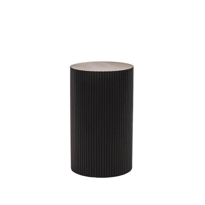 Voetstuk - mdf - Cylinder pilaar zwart, Antiek en Kunst, Kunst | Designobjecten