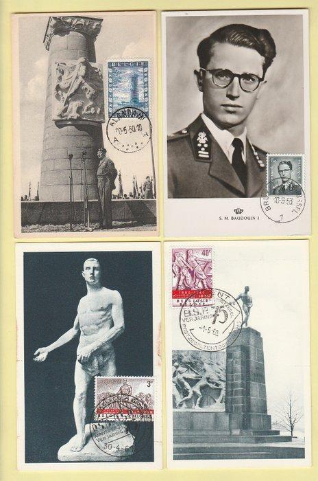 België 1920/1990 - Maximale verzameling van 670 kaarten van, Postzegels en Munten, Postzegels | Europa | België