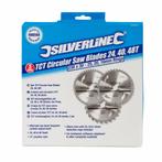 Silverline Cirkelzaagbladenset - 230 mm - 24, 40, 48 Tand..., Ophalen of Verzenden, Nieuw