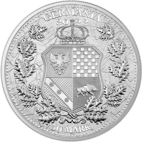 Polen. 2022 10 oz 50 Mark Allegories Germania and Polonia, Postzegels en Munten, Edelmetalen en Baren