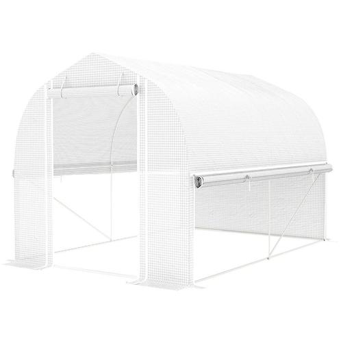 TRUUSK Kas 3 X 2 X 2 M Foliekas Met 4 Ramen & Deur, Oprolbar, Tuin en Terras, Kassen, Nieuw, Verzenden