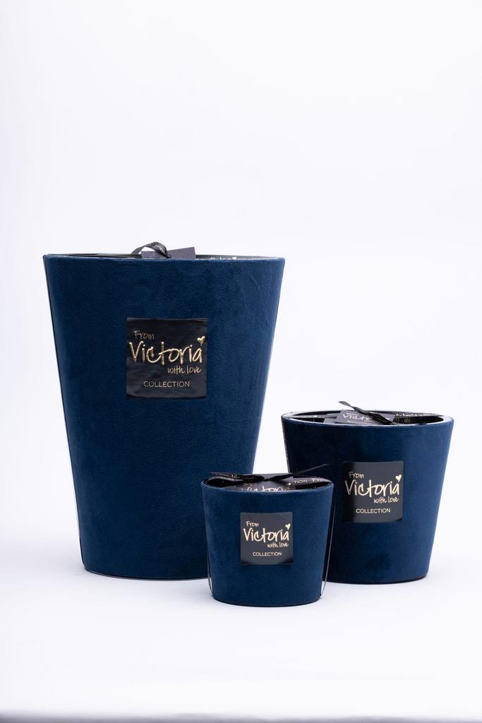 Victoria with love - Velvet blauw, Huis en Inrichting, Woonaccessoires | Kandelaars en Kaarsen, Ophalen of Verzenden