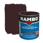 Rambo Pantserbeits Deur & Kozijn Dekkend Klassiekbruin 0.75L, Bruin, Verzenden, Nieuw, Beits