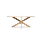Eettafels Nikki - 200cm - Naturel - 96137 - eettafel, Huis en Inrichting, Nieuw, Overige materialen