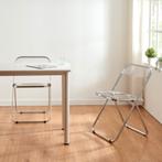Klapstoel set van 4 Pornainen 74x46x47 cm transparant [en.ca, Huis en Inrichting, Stoelen, Verzenden, Nieuw