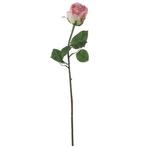 Roze roos kunstbloem 69 cm - Kunst rozen, Ophalen of Verzenden