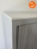 Roldeurkast - B Keuze - 135x120x47cm - Witgrijs met witgrijz, Werkplek, Ophalen of Verzenden, Gebruikt, Kast