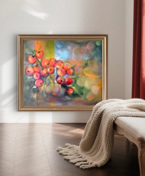 isabel Tapias T - Frutos en mi jardín. NO RESERVE, Antiek en Kunst, Kunst | Schilderijen | Modern