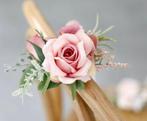 Luxe polscorsage,corsage van zijdebloemen oudroze roze/groen, Huis en Inrichting, Woonaccessoires | Kunstplanten en Kunstbloemen