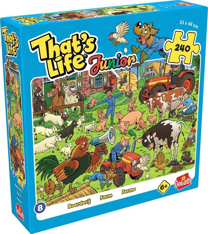 Thats Life Junior Farm Puzzel (240 stukjes) | Goliath -, Hobby en Vrije tijd, Denksport en Puzzels, Nieuw, Verzenden