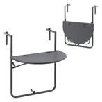 [en.casa] Balkontafel Cicala inklapbaar 83,5x60x64 cm donker, Verzenden, Nieuw