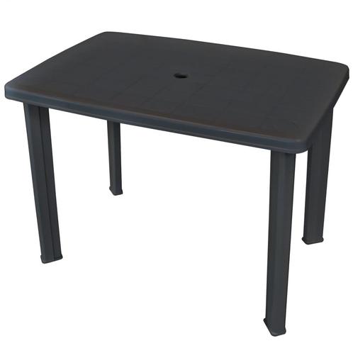 vidaXL Tuintafel 101x68x72 cm kunststof antraciet, Tuin en Terras, Tuintafels, Nieuw, Kunststof, Verzenden