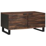 vidaXL Salontafel - 80 x 50 x 40 cm, van massief hout en, Verzenden, Nieuw, 50 tot 100 cm, Minder dan 50 cm