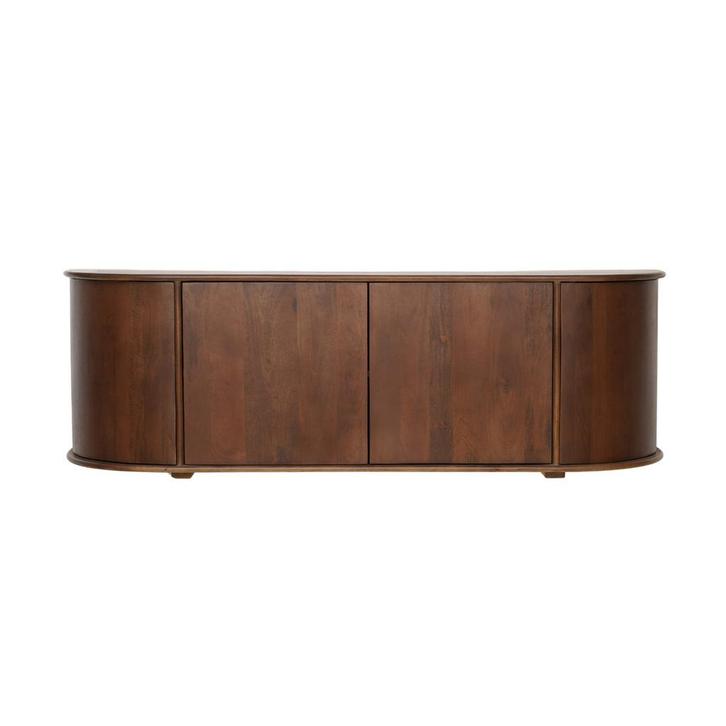 *WOONWINKEL* Mangohout Dressoir Met Ronde Hoeken, Huis en Inrichting, Kasten | Dressoirs, Nieuw, Verzenden