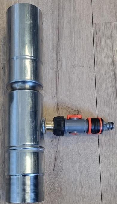 RHEINZINK hemelwateropvang / regentonvuller Ø80 mm walsblank, Doe-het-zelf en Verbouw, Buizen en Afvoer, Ophalen of Verzenden
