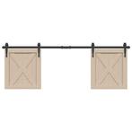 vidaXL Ophangset voor schuifdeur 152 cm koolstofstaal, Doe-het-zelf en Verbouw, Verzenden, Nieuw