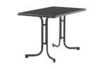 Sieger klaptafel 70x115 cm antraciet, Tuin en Terras, Verzenden, Nieuw, Rond, Overige materialen