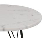 Bijzettafel salontafel marmer rond 55 cm metaal onderstel, Minder dan 50 cm, Nieuw, Minder dan 50 cm, Modern