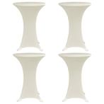 vidaXL Statafelhoes 4 st stretch Ø80 cm crème, Verzenden, Nieuw