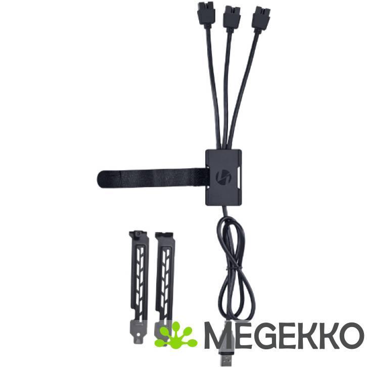 Lian Li PW-U2TPAB USB Hub Black, Computers en Software, Overige Computers en Software, Nieuw, Verzenden