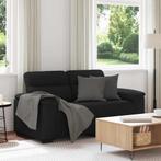 vidaXL 2-zitsbank 120 cm stof zwart, Verzenden, Nieuw, Tweepersoons, Stof
