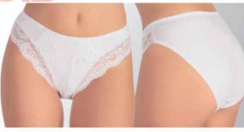 Set van 2 stuks Italiaanse slip in WIT kleur, katoen, met, Kleding | Dames, Ondergoed en Lingerie