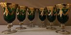 Drinkservies (6) - exclusieve smaragdjuwelen, rijk aan goud
