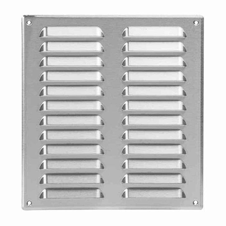 Europlast metalen ventilatierooster rechthoekig rvs 260 x, Doe-het-zelf en Verbouw, Ventilatie en Afzuiging, Ophalen of Verzenden