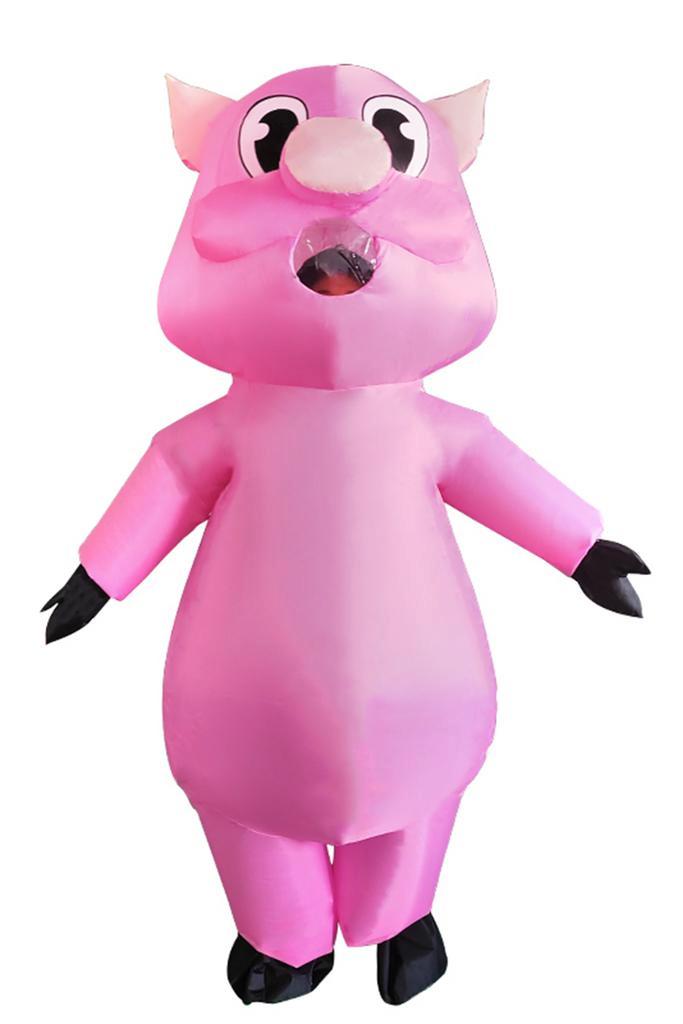 KIMU® Opblaas Kostuum Varken Opblaasbaar Pak Varkenpak Masco, Kleding | Dames, Carnavalskleding en Feestkleding, Kleding, Nieuw