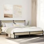 vidaXL Bedframe zonder matras metaal sonoma eikenkleurig, Eenpersoons, Bruin, Verzenden, Nieuw