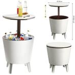 Keter Drankenkoeler Wit/Bruin Ø50cm 30 Liter (Tafels), Verzenden, Nieuw