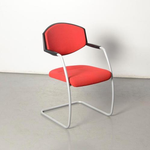 Giroflex vergaderstoel, rood, sledeframe, Huis en Inrichting, Bureaustoelen, Ophalen of Verzenden