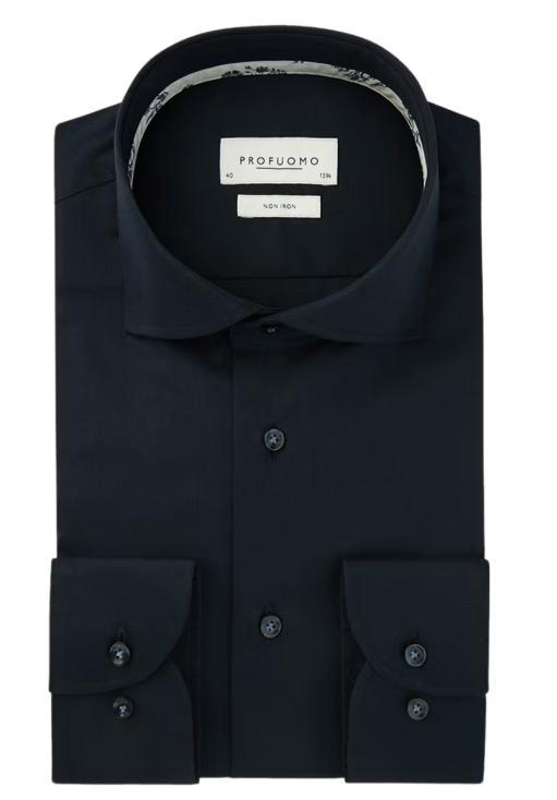 2dekans | Navy Shirt Cutoway Overhemd | Heren - maat 39, Kleding | Heren, Overhemden, Zo goed als nieuw, Ophalen of Verzenden