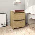 vidaXL Nachtkastje 30x30x40 cm bewerkt hout sonoma, Minder dan 45 cm, Verzenden, Nieuw, Minder dan 55 cm