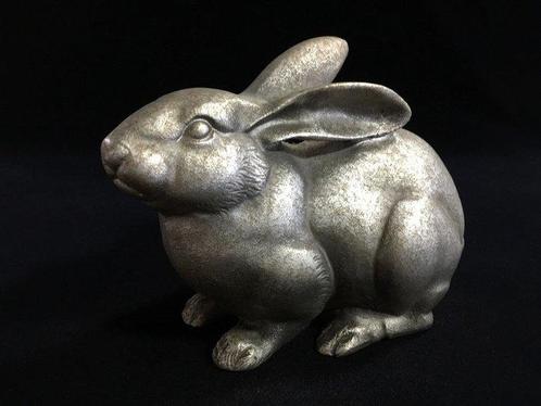 WATANABE KANSUI / Japanese Vintage Metal Rabbit Zodiac, Antiek en Kunst, Antiek | Overige Antiek