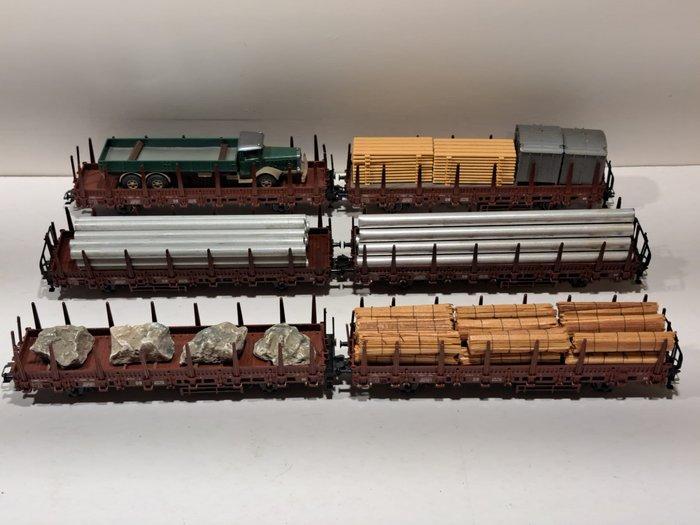 Märklin H0 - 4694 - Modeltrein goederenwagon (6) - 6x rongen, Hobby en Vrije tijd, Modeltreinen | H0