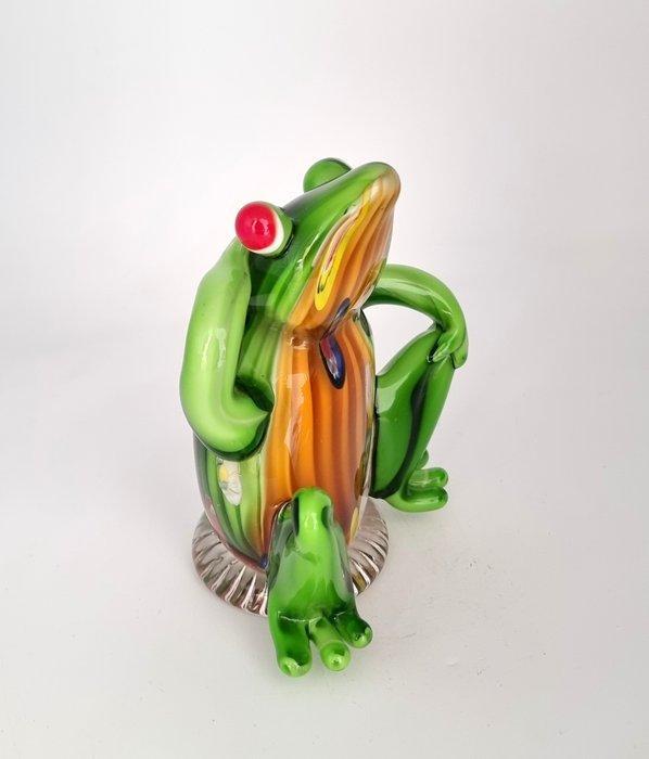 Beeldje - Funny frog - Glas, Antiek en Kunst, Curiosa en Brocante