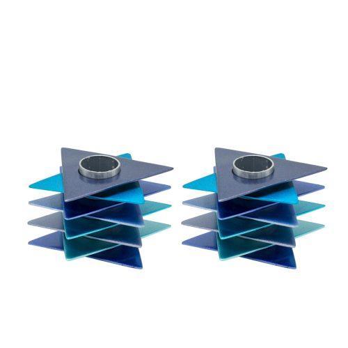 Shabbats kandelaars in de vorm van een davidster in blau..., Huis en Inrichting, Woonaccessoires | Kandelaars en Kaarsen