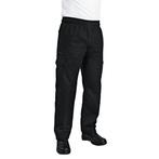 Chef Works unisex slim fit cargo broek zwart M, Verzenden