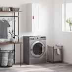 vidaXL Wandkast 34,5x34x90 cm bewerkt hout hoogglans wit, Huis en Inrichting, Kasten | Buffetkasten, Minder dan 50 cm, Verzenden