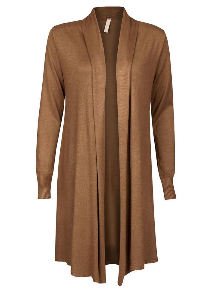 Vest Openvallend Camel, lang damesvest, Kleding | Dames, Truien en Vesten, Verzenden