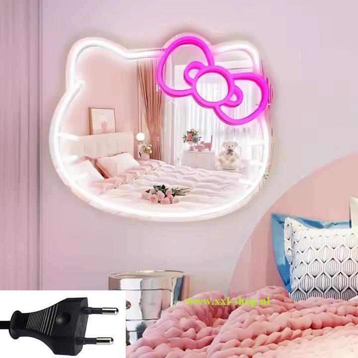 Spiegel NEON verlichting hello kitty led lamp 50x40cmXL 220v, Verzamelen, Merken en Reclamevoorwerpen, Nieuw, Verzenden