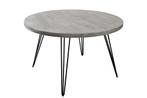 Ronde eettafel SCORPION 120cm grijs massief mangohout zwarte, Ophalen of Verzenden, Nieuw