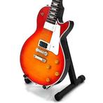 Miniatuur Gibson Les Paul gitaar met gratis standaard, Nieuw, Ophalen of Verzenden, Pop, Beeldje of Miniatuur