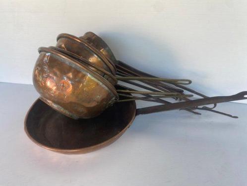 Soeplepel (12) - Koper - Ramelepel/padelle, Antiek en Kunst, Antiek | Keukenbenodigdheden