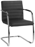 Vergaderstoel Design Napels Zwart Leatherlook, Ophalen of Verzenden, Nieuw in verpakking