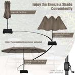 2dekans | Coast Dubbele Parasol 470x280x245cm (LxBxH) -, Ophalen of Verzenden, Zo goed als nieuw