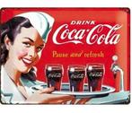 Coca-Cola pause and refresh reclamebord, Verzamelen, Merken en Reclamevoorwerpen, Ophalen of Verzenden, Nieuw